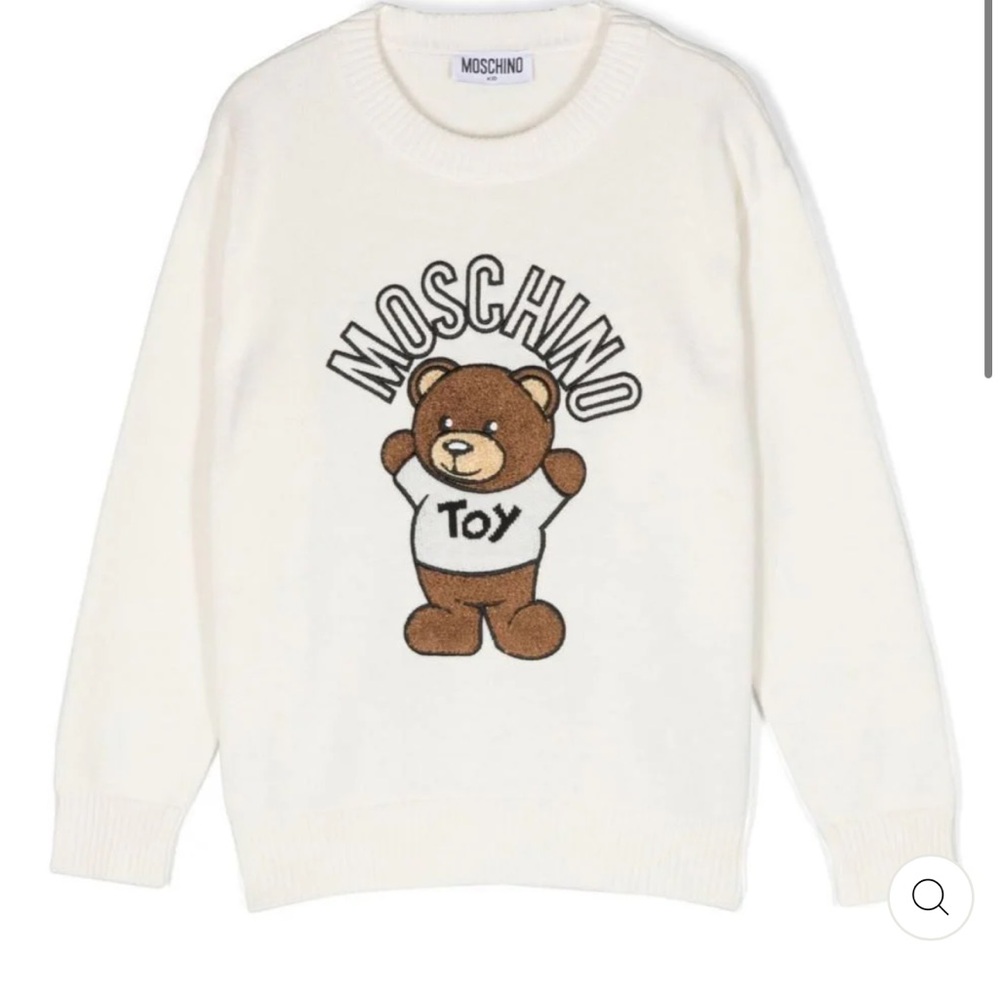 Moschino Sweater with Brown Bear Motif